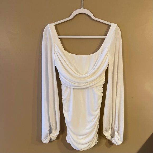 Lucy in the Sky Rushed Cowl Neck Dress - Picture 4 of 10